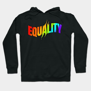 Equality written in colorful letters LGBTQ Hoodie